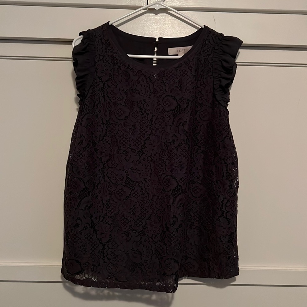Blue Loft Lace Blouse